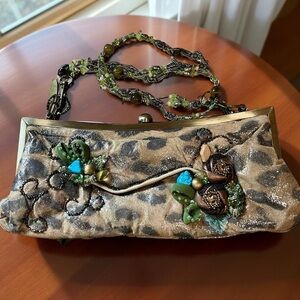 Mary Frances rare,vintage Bag,beaded,satin,kiss-lock,Victorian ,Valentines Day❤️